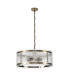 Butler 56.5cm Pendant 4 Light E27 Antique Brass / Cobbled Clear (D) Glass-4