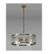Butler 56.5cm Pendant 4 Light E27 Antique Brass / Cobbled Clear (D) Glass-8