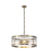 Butler 56.5cm Pendant 4 Light E27 Antique Brass / Rippled Clear (F) Glass-1