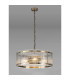 Butler 56.5cm Pendant 4 Light E27 Antique Brass / Rippled Clear (F) Glass-3