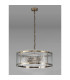 Butler 56.5cm Pendant 4 Light E27 Antique Brass / Rippled Clear (F) Glass-8