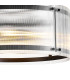 Butler 56.5cm Pendant 4 Light E27 Matt Black / Narrow Ribbed Clear (B) Glass-7
