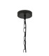Butler 56.5cm Pendant 4 Light E27 Matt Black / Wide Ribbed Clear (C) Glass-5