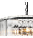 Butler 56.5cm Pendant 4 Light E27 Matt Black / Wide Ribbed Clear (C) Glass-6