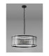 Butler 56.5cm Pendant 4 Light E27 Matt Black / Wide Ribbed Clear (C) Glass-8