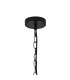 Butler 56.5cm Pendant 4 Light E27 Matt Black / Cobbled Clear (D) Glass-5