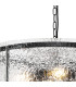 Butler 56.5cm Pendant 4 Light E27 Matt Black / Cobbled Clear (D) Glass-6
