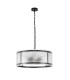 Butler 56.5cm Pendant 4 Light E27 Matt Black / Seeded Clear (E) Glass-4
