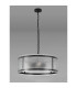 Butler 56.5cm Pendant 4 Light E27 Matt Black / Seeded Clear (E) Glass-8