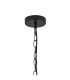 Butler 56.5cm Pendant 4 Light E27 Matt Black / Rippled Clear (F) Glass-5