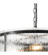 Butler 56.5cm Pendant 4 Light E27 Matt Black / Rippled Clear (F) Glass-6
