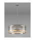 Butler 56.5cm Pendant 4 Light E27 Polished Chrome / Wide Ribbed Clear (C) Glass-3