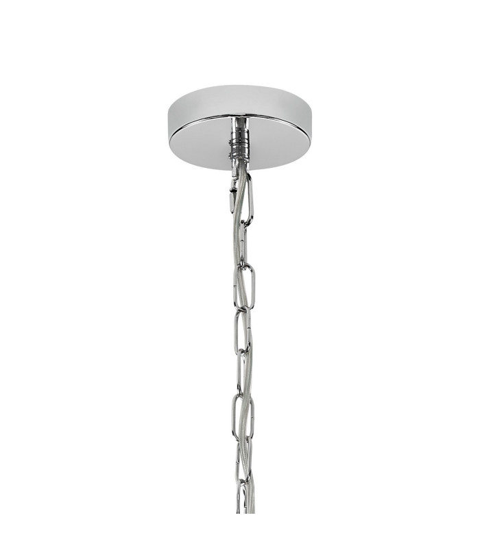 Butler 56.5cm Pendant 4 Light E27 Polished Chrome / Wide Ribbed Clear (C) Glass-5