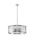 Butler 56.5cm Pendant 4 Light E27 Polished Chrome / Cobbled Clear (D) Glass-4