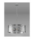 Butler 56.5cm Pendant 4 Light E27 Polished Chrome / Cobbled Clear (D) Glass-8