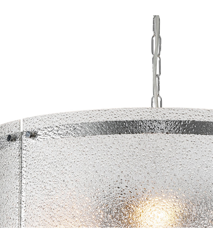 Butler 56.5cm Pendant 4 Light E27 Polished Chrome / Seeded Clear (E) Glass-6