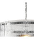 Butler 56.5cm Pendant 4 Light E27 Polished Chrome / Rippled Clear (F) Glass-6