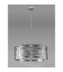 Butler 56.5cm Pendant 4 Light E27 Polished Chrome / Rippled Clear (F) Glass-8