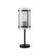 Butler Table Lamp 1 Light E27 Matt Black / Narrow Ribbed Clear (B) Glass-4