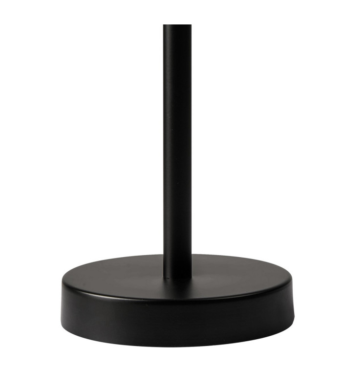 Butler Table Lamp 1 Light E27 Matt Black / Cobbled Clear (D) Glass-5