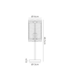 Butler Table Lamp 1 Light E27 Matt Black / Seeded Clear (E) Glass-2