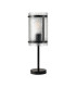Butler Table Lamp 1 Light E27 Matt Black / Seeded Clear (E) Glass-4