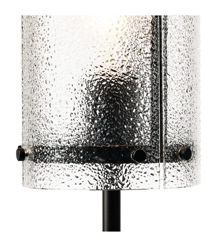 Butler Table Lamp 1 Light E27 Matt Black / Seeded Clear (E) Glass-6