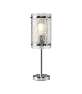 Butler Table Lamp 1 Light E27 Polished Chrome / Seeded Clear (E) Glass-1
