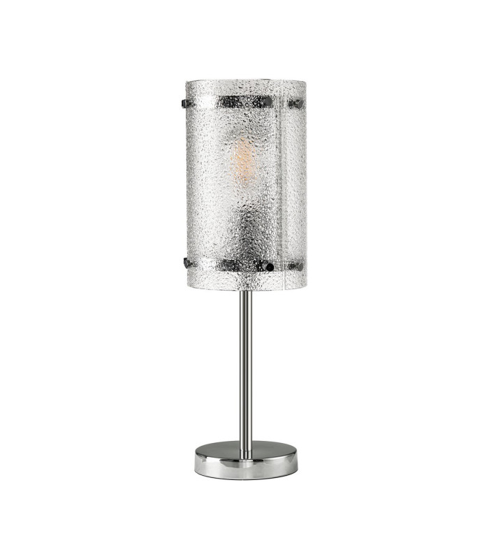 Butler Table Lamp 1 Light E27 Polished Chrome / Seeded Clear (E) Glass-4