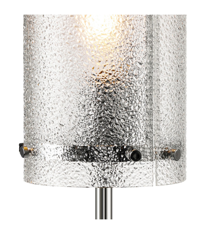 Butler Table Lamp 1 Light E27 Polished Chrome / Seeded Clear (E) Glass-6