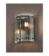 Butler Wall Light 2 Light E27 Matt Black / Wide Ribbed Clear (C) Glass-3