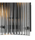 Butler Wall Light 2 Light E27 Matt Black / Wide Ribbed Clear (C) Glass-7