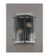 Butler Wall Light 2 Light E27 Matt Black / Wide Ribbed Clear (C) Glass-11