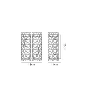 Butler Wall Light 2 Light E27 Matt Black / Cobbled Clear (D) Glass-2