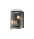 Butler Wall Light 2 Light E27 Matt Black / Seeded Clear (E) Glass-1