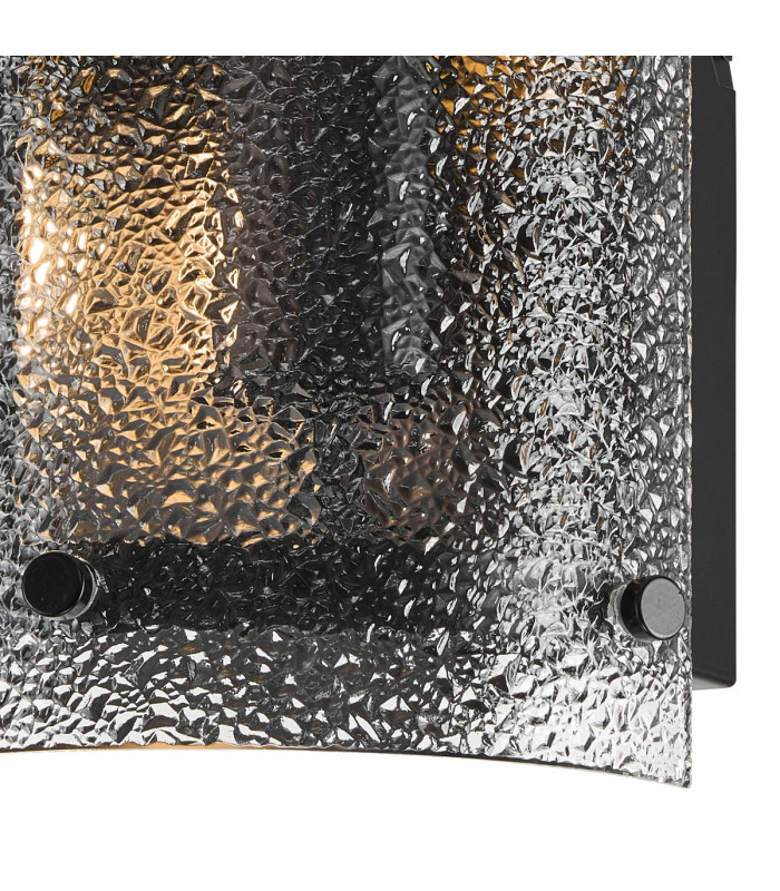 Butler Wall Light 2 Light E27 Matt Black / Seeded Clear (E) Glass-7