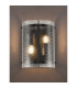 Butler Wall Light 2 Light E27 Matt Black / Seeded Clear (E) Glass-10