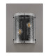 Butler Wall Light 2 Light E27 Matt Black / Seeded Clear (E) Glass-11