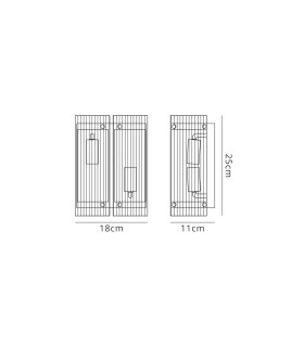 Butler Wall Light 2 Light E27 Polished Chrome / Wide Ribbed Clear (C) Glass-2
