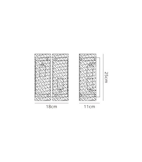 Butler Wall Light 2 Light E27 Polished Chrome / Seeded Clear (E) Glass-2