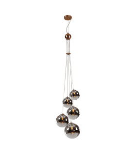 Newstead 48cm Cluster Pendant 5 x G9 Antique Copper/Chrome-1