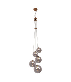 Newstead 48cm Cluster Pendant 5 x G9 Antique Copper/Smoke-1
