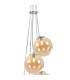 Newstead 48cm Cluster Pendant 5 x G9 Polished Chrome/Amber-5
