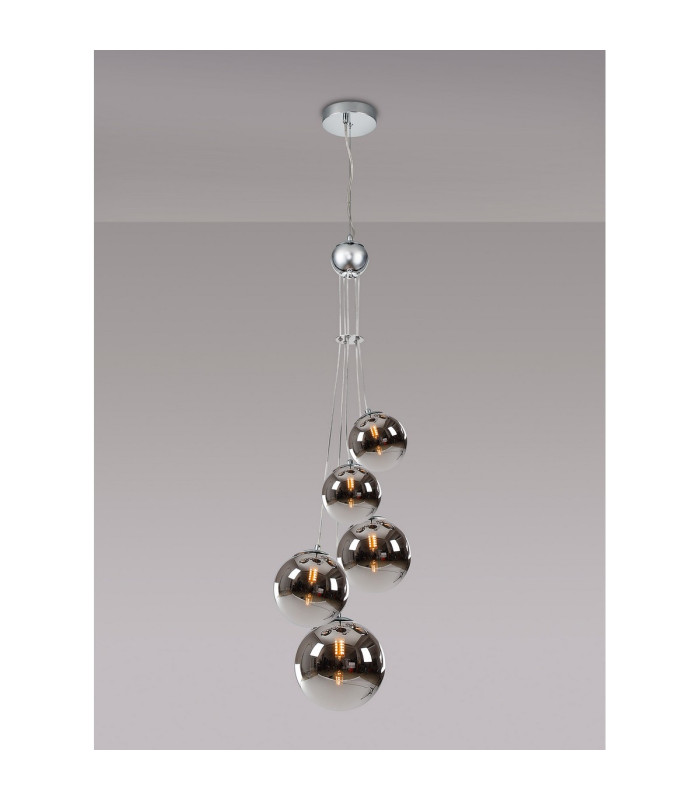 Newstead 48cm Cluster Pendant 5 x G9 Polished Chrome/Chrome-3