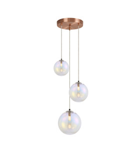 Newstead 31cm Round Pendant 3 x G9 Antique Copper/Iridescent-1
