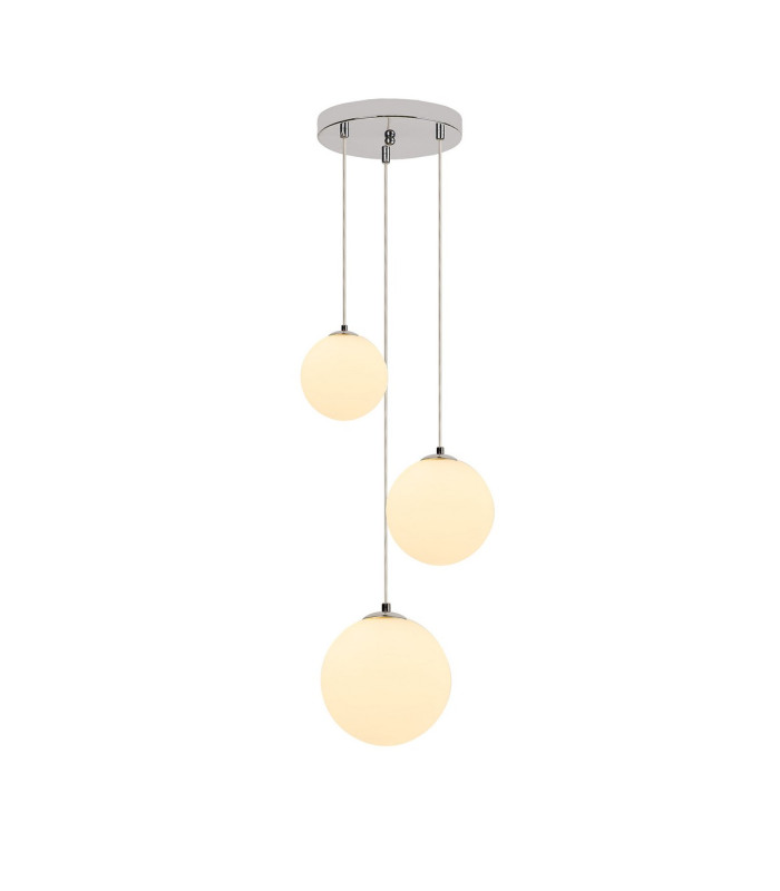 Newstead 31cm Round Pendant 3 x G9 Polished Chrome/Opal-1