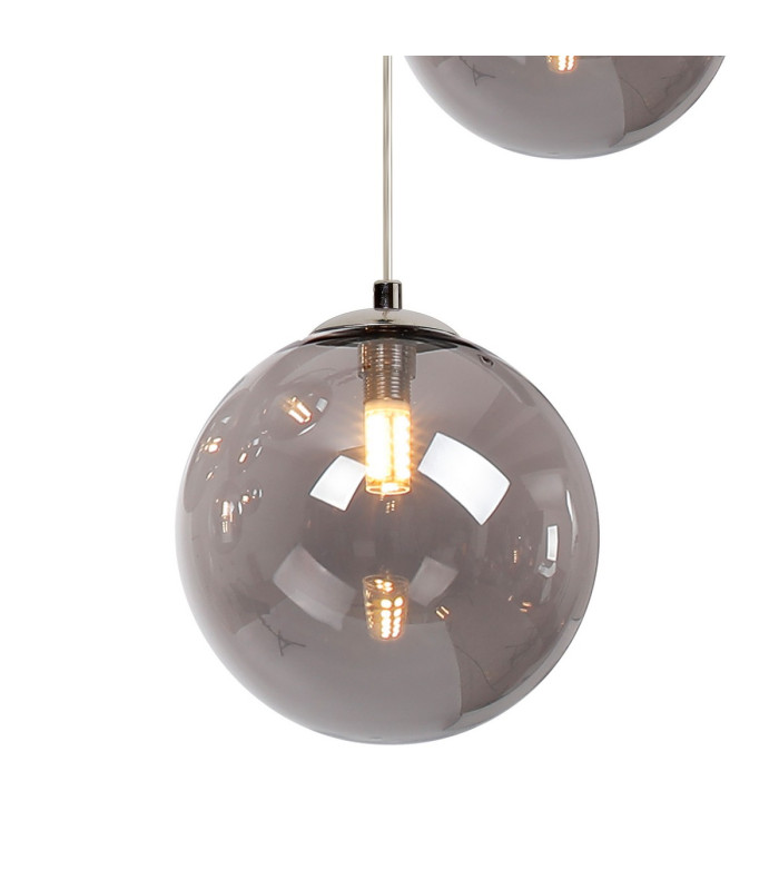 Newstead 31cm Round Pendant 3 x G9 Polished Chrome/Smoke-6