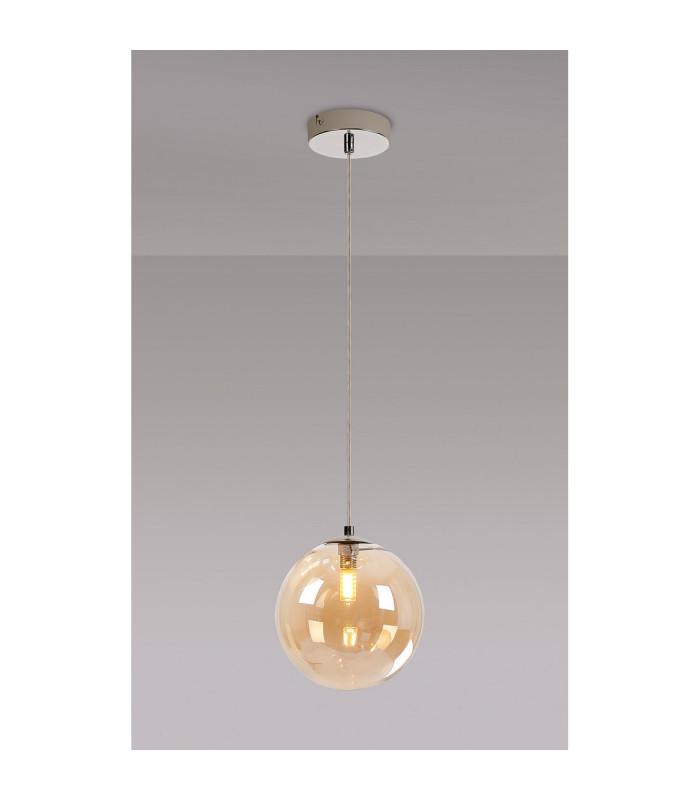 Newstead 18cm Single Pendant 1 x G9 Polished Chrome/Amber-3