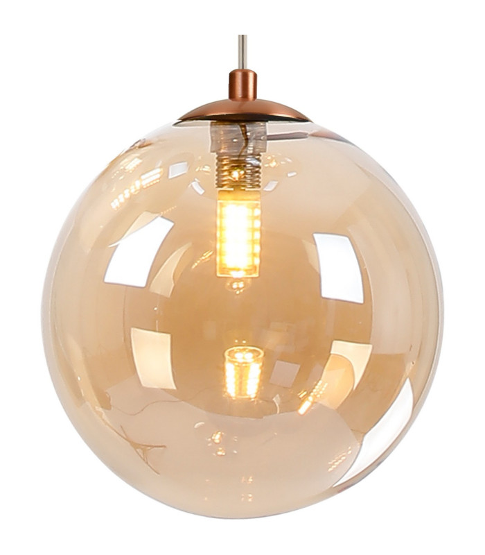 Newstead 18cm Single Pendant 1 x G9 Polished Chrome/Amber-6
