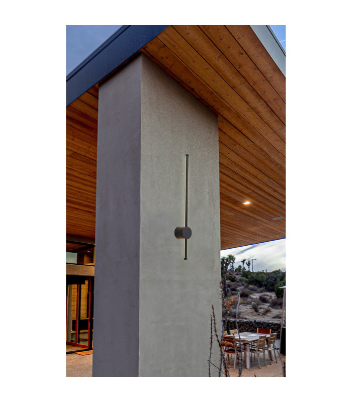 Millbrook 65cm Wall Lamp 12W LED 3000K 1100lm IP54 Black -4
